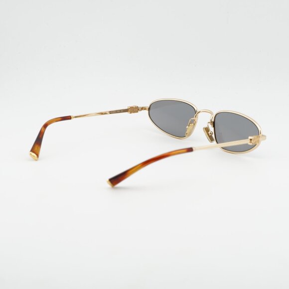 Miu Miu MUA52S 5AK40O Sunglasses Gold Cat Eye Frame, Grey Lenses main image 6